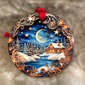 Ceramic Christmas Ornament - Celestial #1